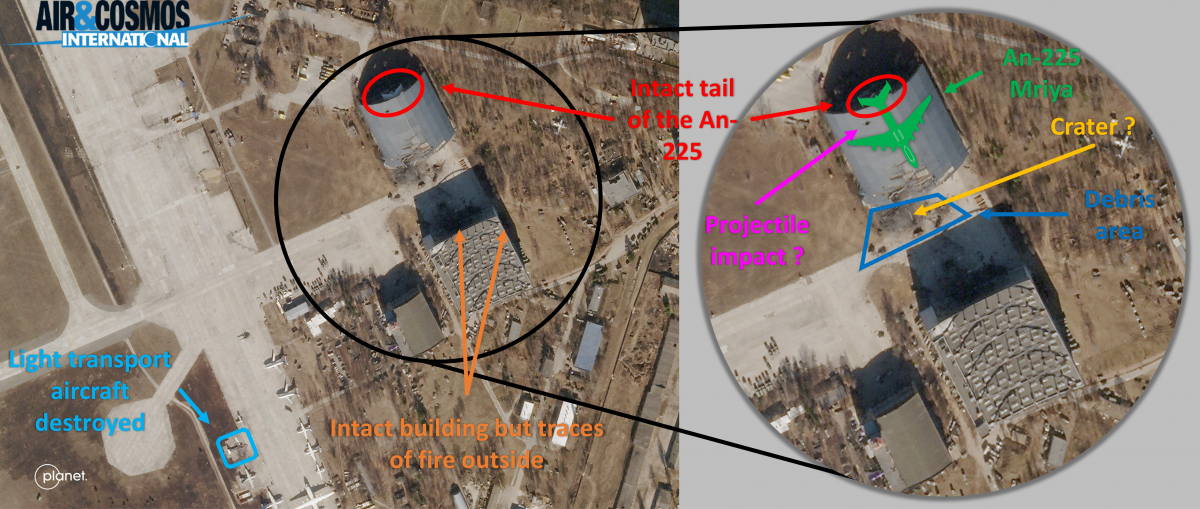 Analysis of the satellite photo taken on February 28, 2022.