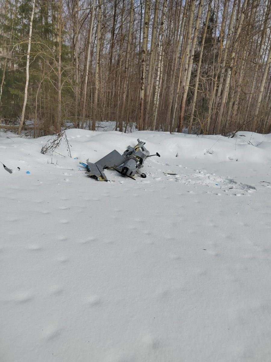 Site of the crash of the Tu-22 drone (from the front).