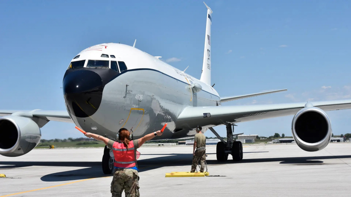 First international deployment for the new American "nuke-sniffer" aircraft