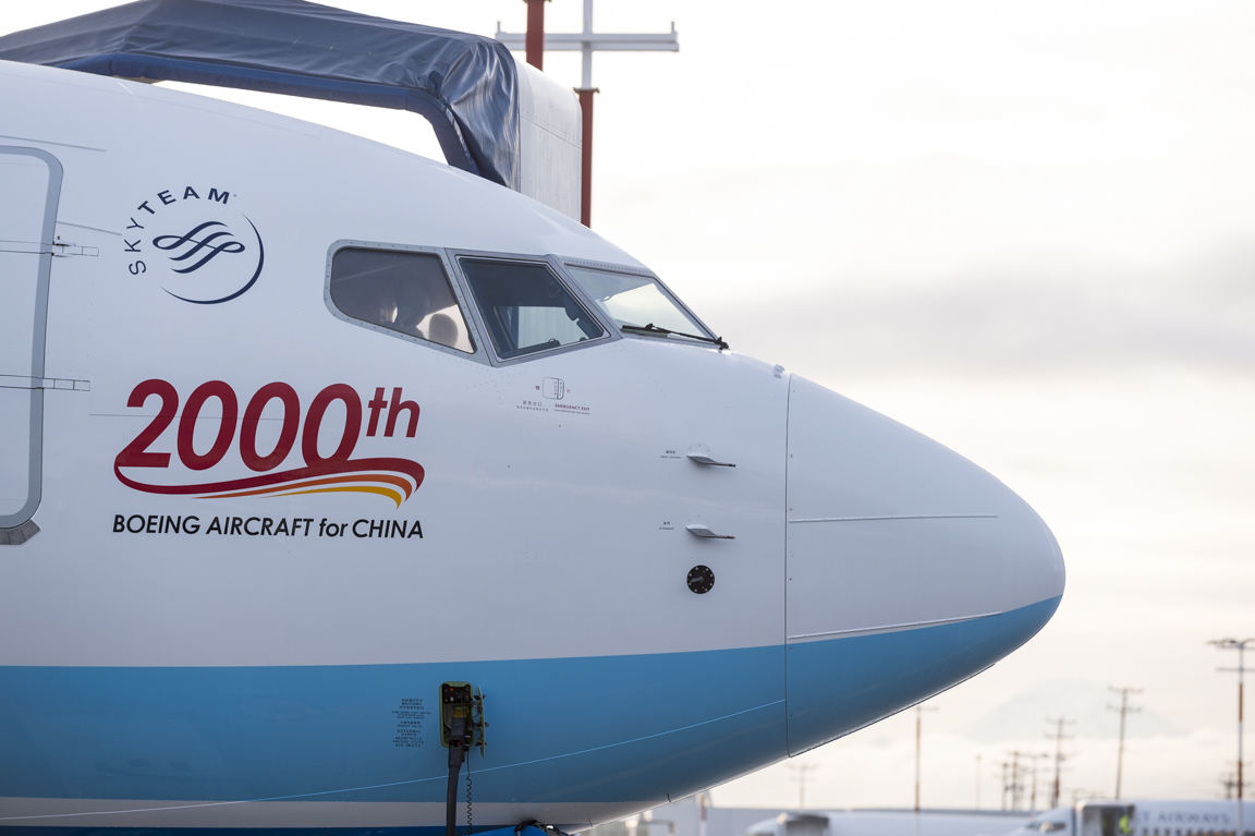 Boeing delivers 2,000th aircraft to China
