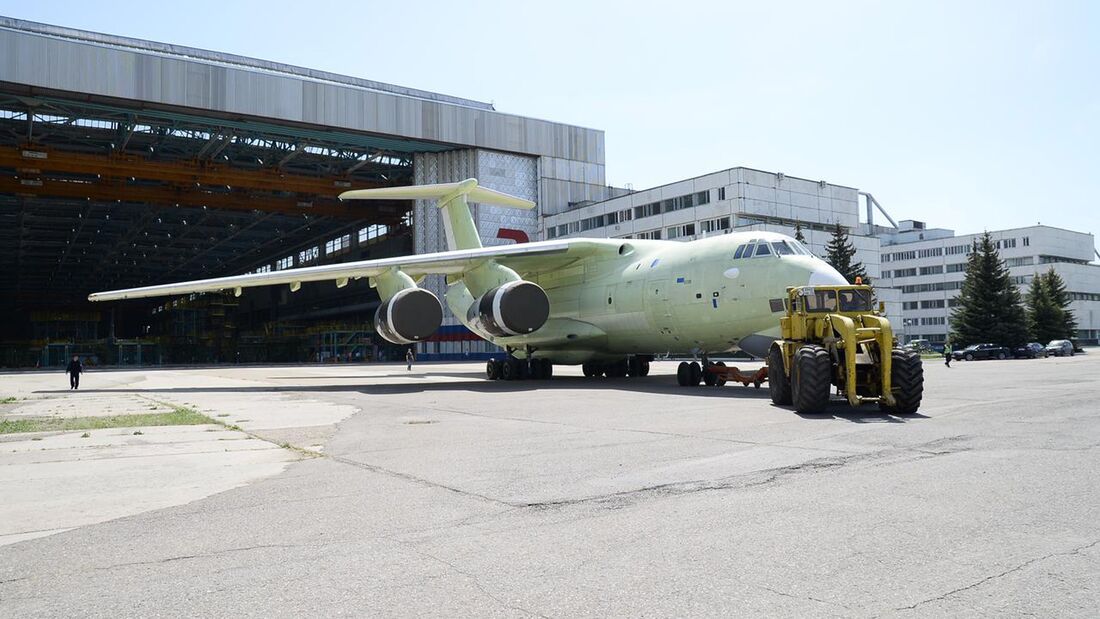 An Il-76MD-90A destroyed during a pressure test