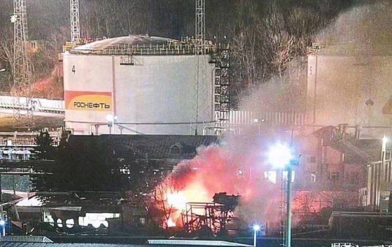 Drone attack on the Russian refinery in Tuapse
