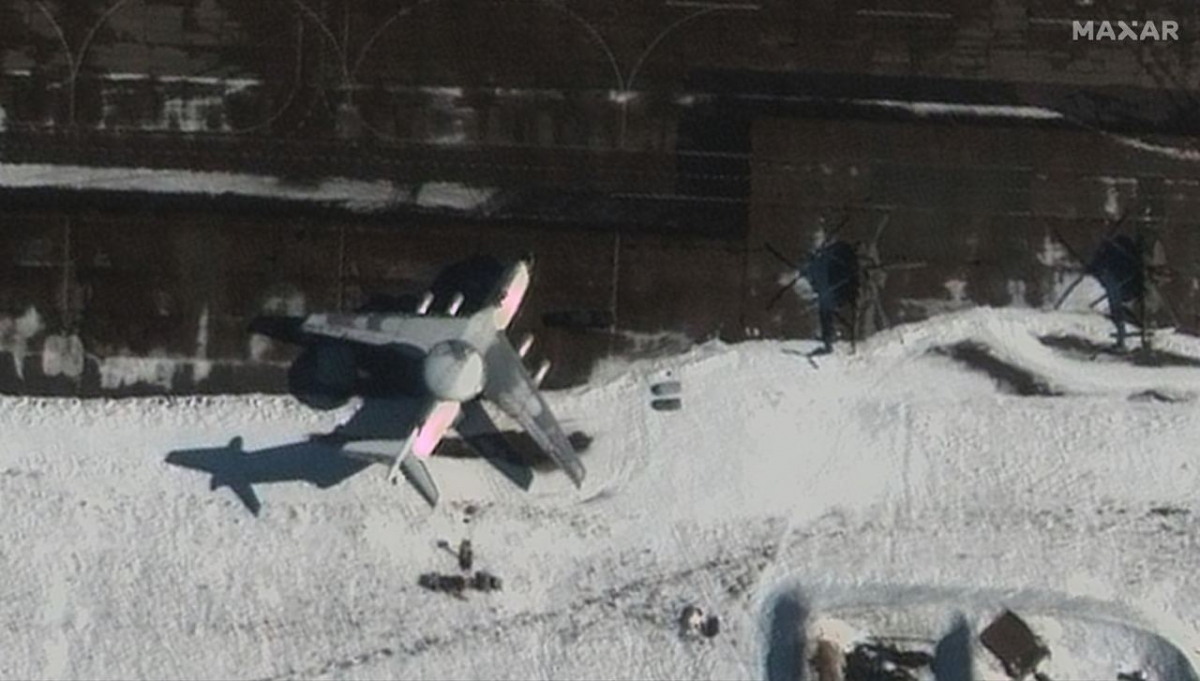 L'AEW&C A-50 russe sur la base biélorusse de Machulishchy (le 28 février 2023).