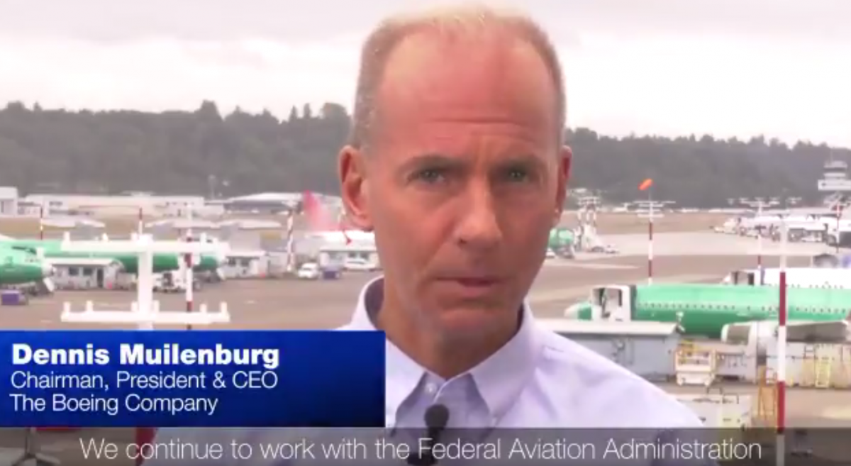 Boeing 737 MAX: Boeing will take the time necessary to ensure the plane safely returns to service (Dennis Muilenburg)