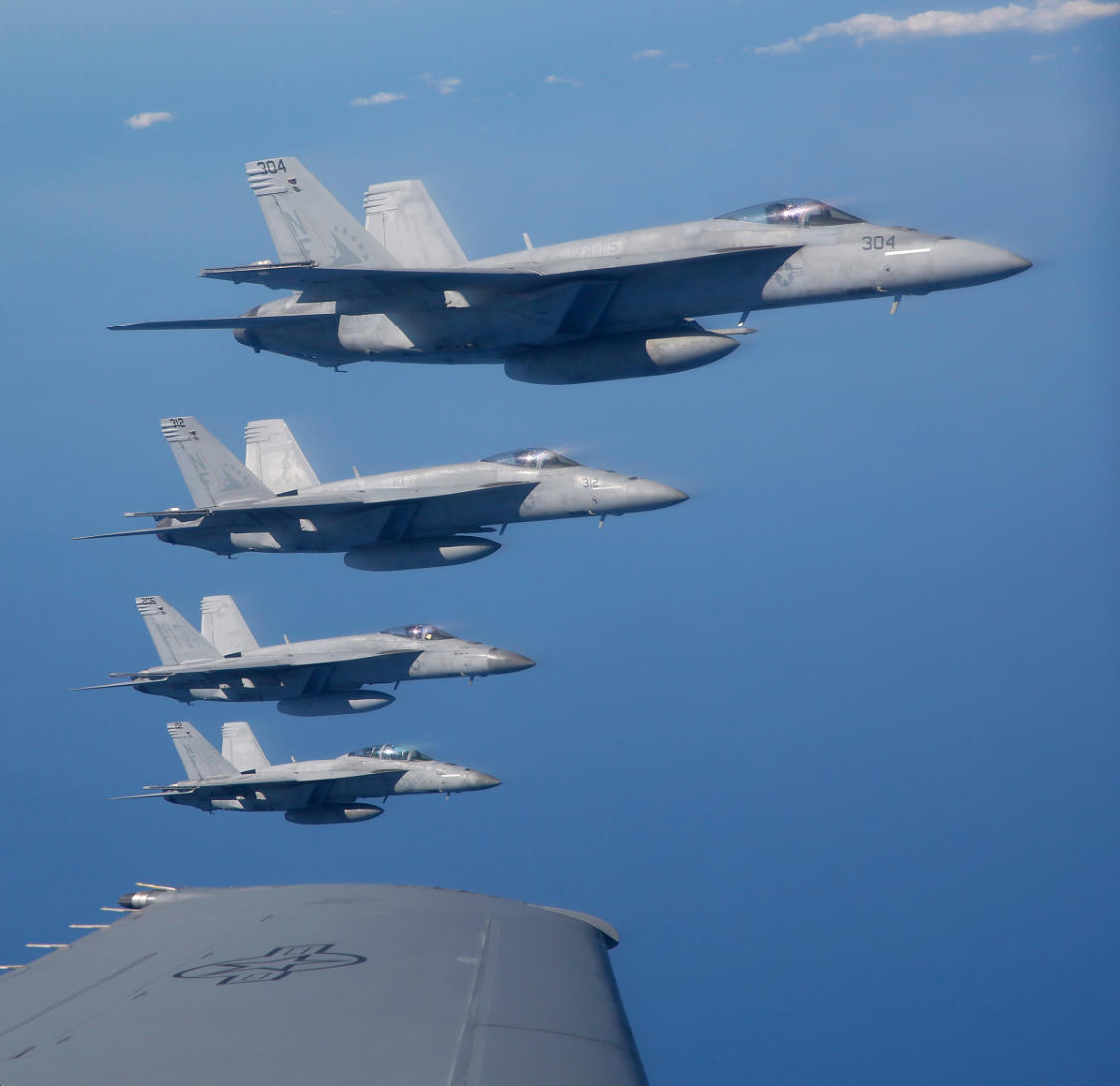 Boeing F/A-18E/F Super Hornets.