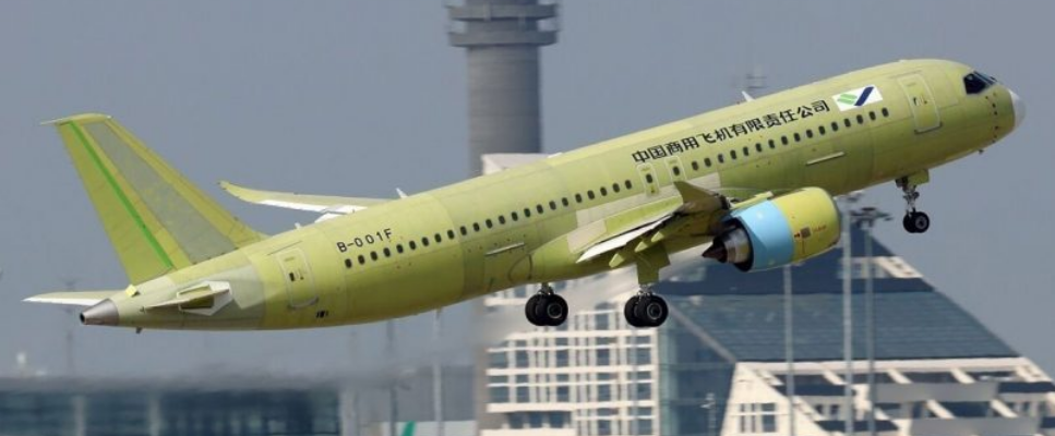 The 5th prototype of Comac’s C919 takes off