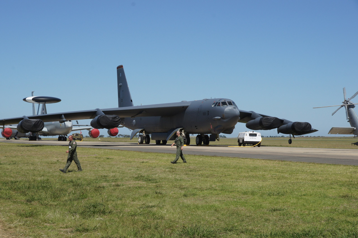 Un B-52 présenté en 2011 lors d'un salon aérien se déroulant en Australie.