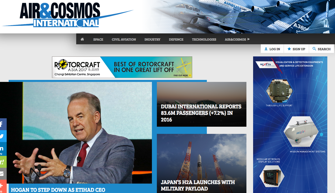 Air&Cosmos targets Asia, Middle East with new international website