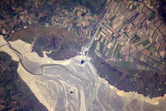Earth seen from space by Thomas Pesquet: 2) Mont Saint-Michel