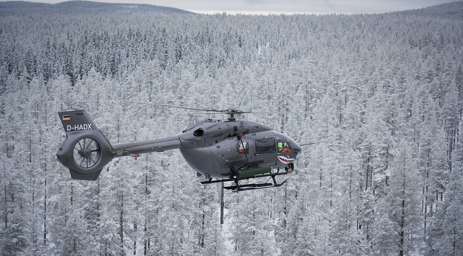 H145M in laser guided rocket tests