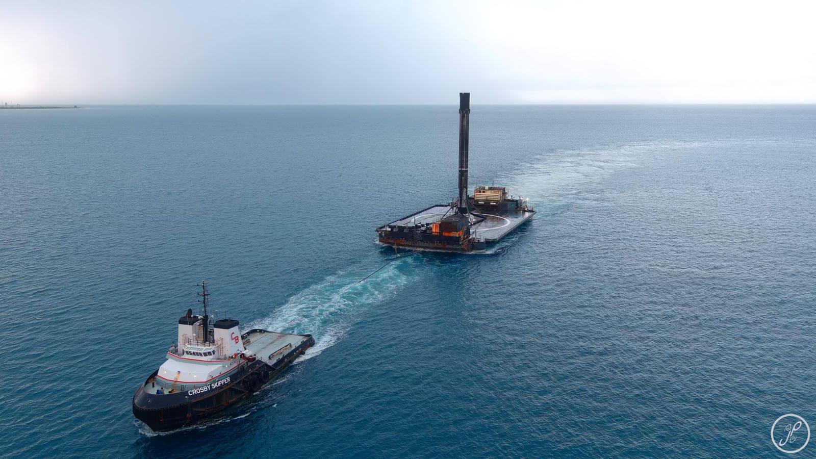 A stage of SpaceX's Falcon 9 launcher returns to port... for the 16th time