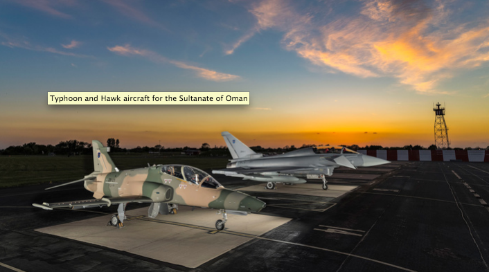 BAE Systems rolls out Oman’s first Typhoon, Hawk