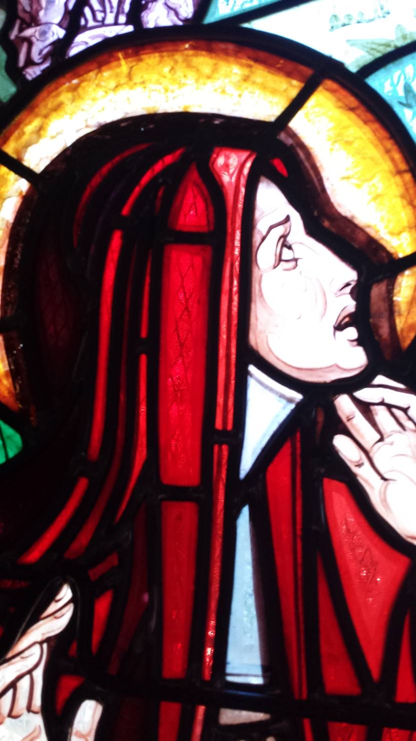 Sainte Anne pleure sa stérilité... quand l'ange lui annonce la bonne nouvelle d'une naissance