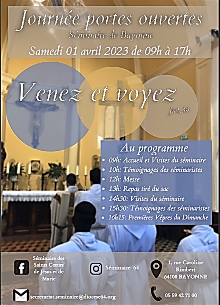 1e avril 23 - Porte ouverte au séminaire de Bayonne
