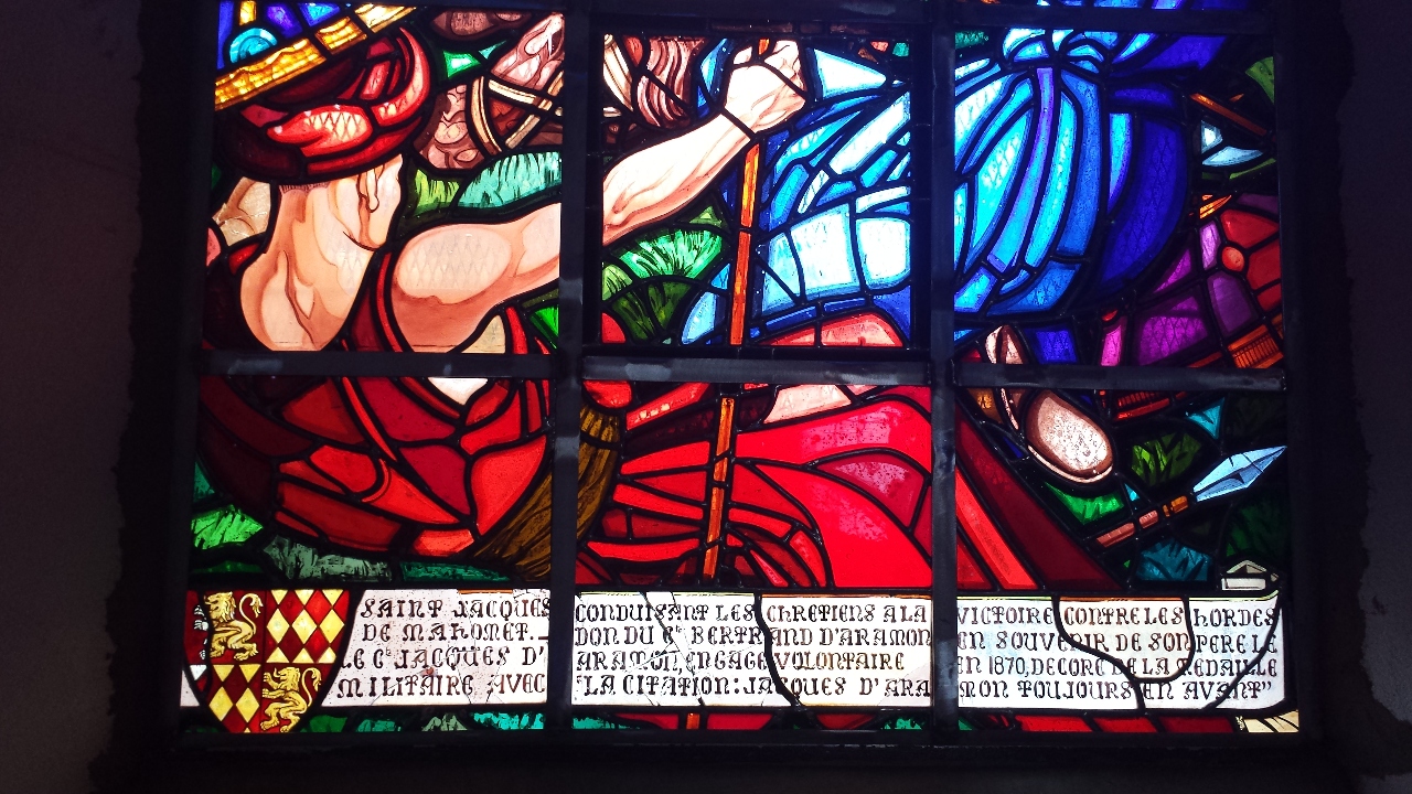 Retour du premier vitrail à l'église Sainte-Anne (Mauméjean 1935)