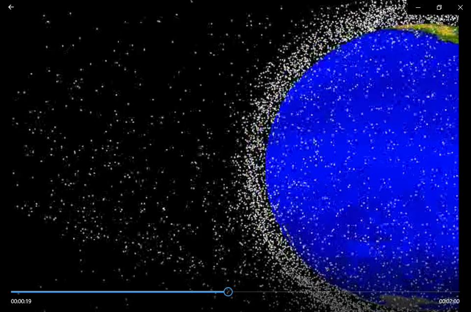 capture d'écran orbital debris flythrough animation