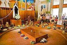 Sépulture de sainte Teresa de Jésus au sanctuaire d'Auco