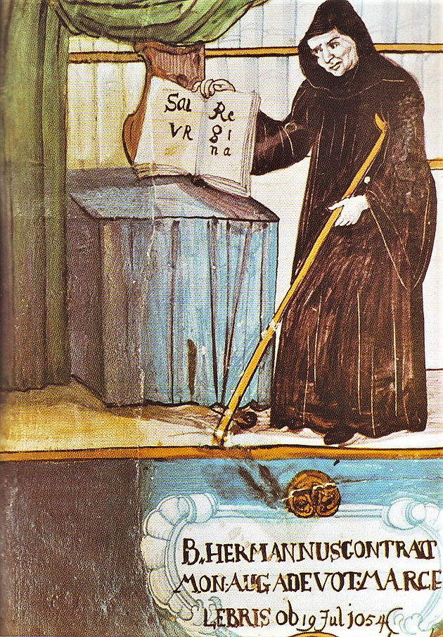 Fêté le 25 septembre : Saint Hermann de Reichenau – moine, éminent savant, musicien… On lui devrait le « Salve Regina »