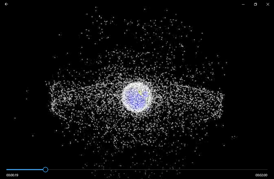 capture d'écran orbital debris flythrough animation