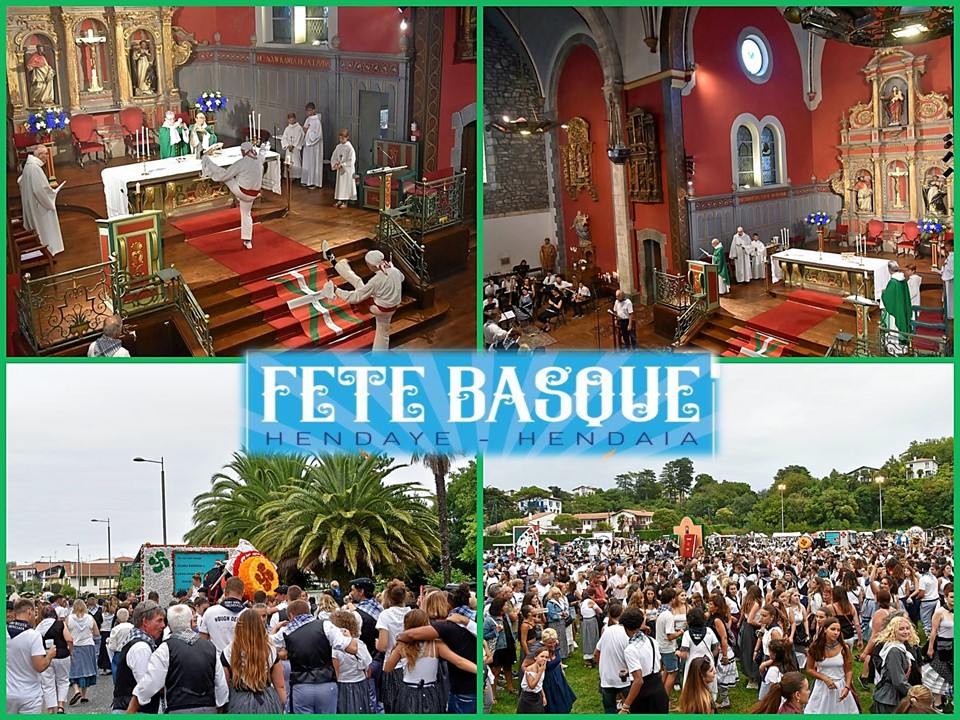 Messe  de la Fête Basque et cavalcade dans la ville