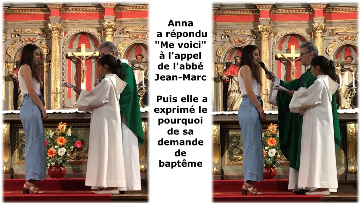230716 1e étape vers le baptême pour Anna