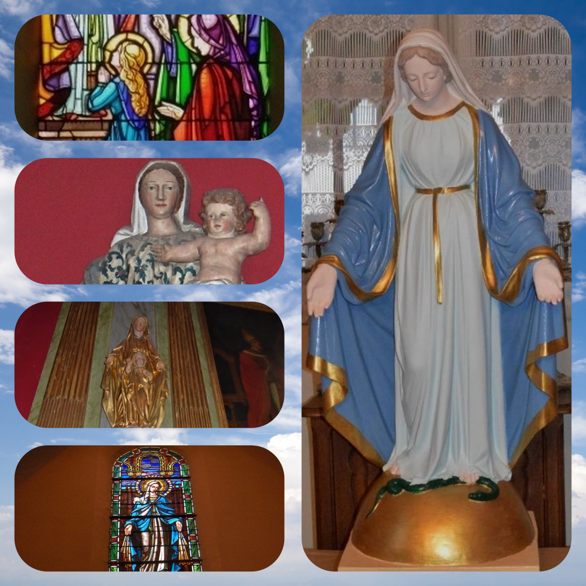 Marie dans les 4 églises de Notre Dame de la Bidassoa