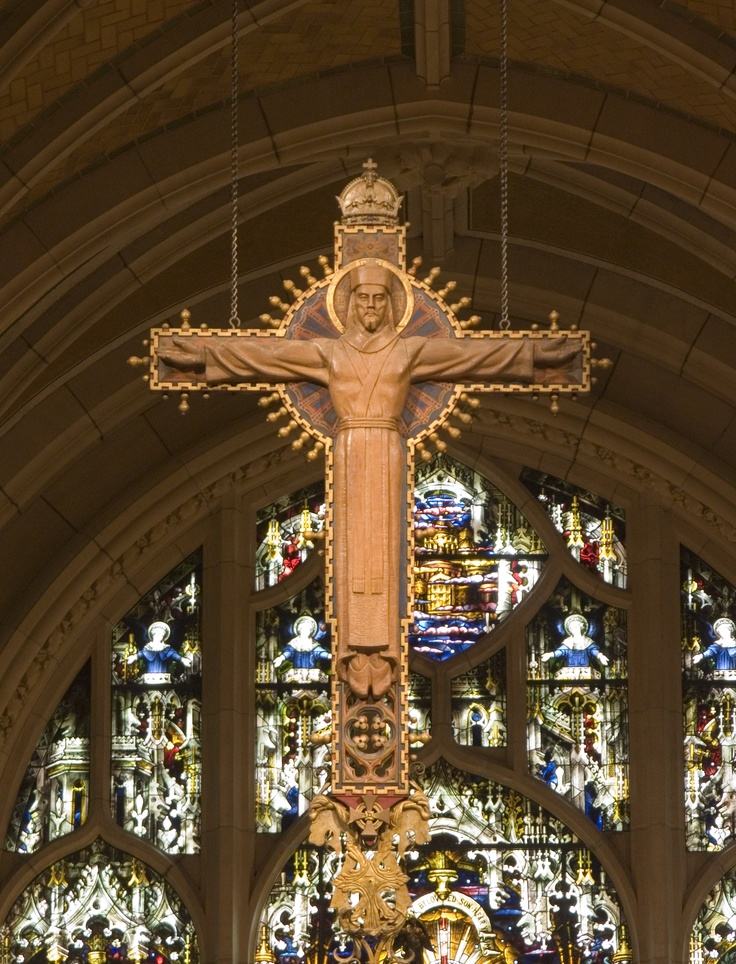 Cathedral John the Divine - New York City, New York - Great Cross - 'Christ Triumphant' by Cornelia Van Auken Chapin (1893 – 1972) .