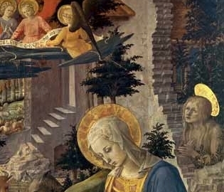 4e détail : Sainte Marie-Madeleine présente au pied de la Croix et premier témoin de la résurrection