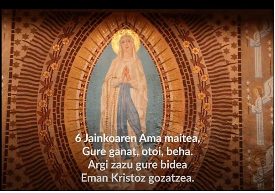capture d'écran video "Kanta Jaunari" - Chapelle du Sacré Coeur - Hasparren