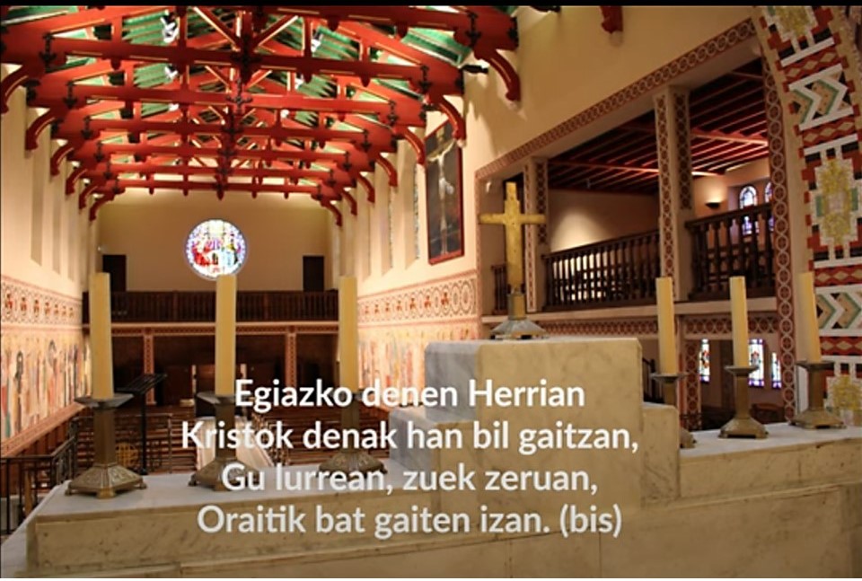 capture d'écran video "Kanta Jaunari" - Chapelle du Sacré Coeur - Hasparren