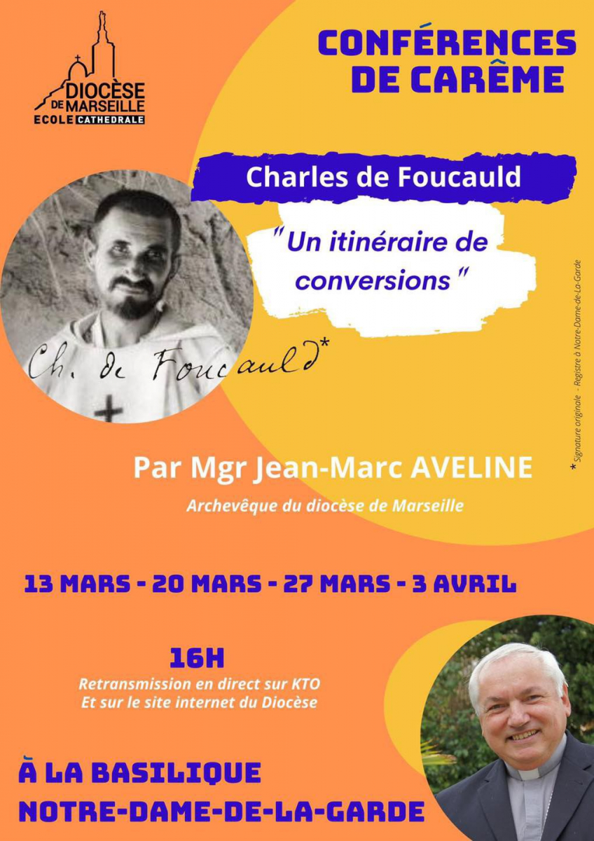Retrouver les conférences de Mgr Aveline sur Charles de Foucauld