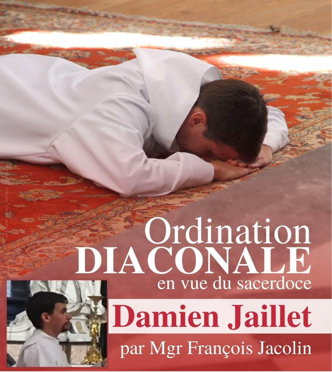 Ordination Diaconale de Damien JAILLET, dimanche 23 octobre