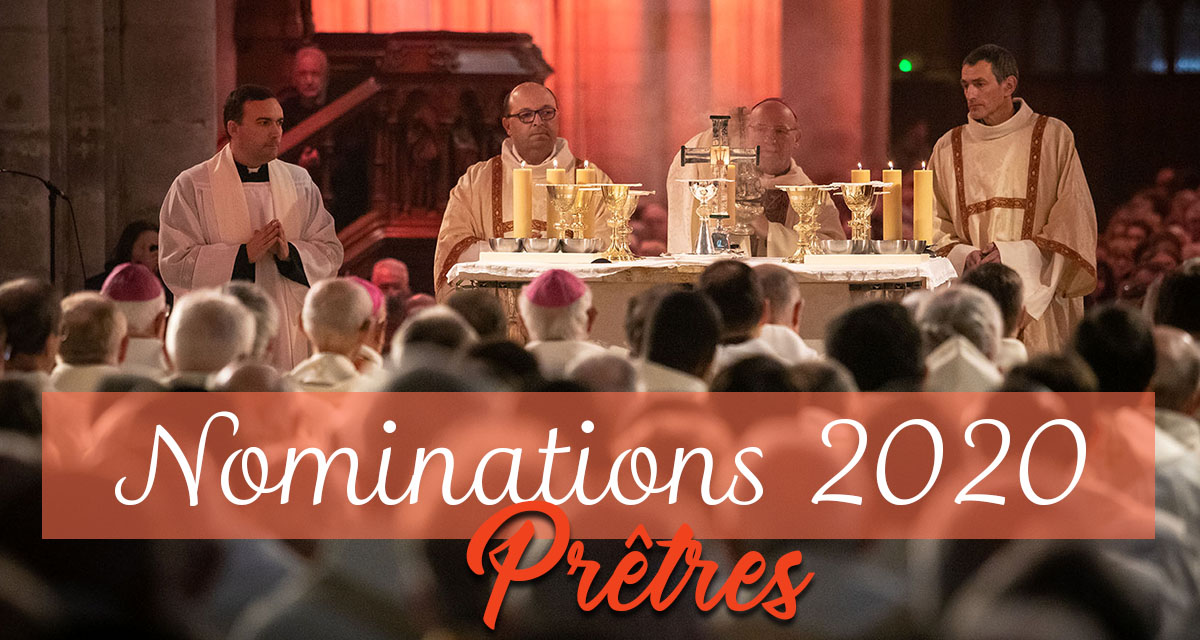 Nominations des prêtres pour septembre 2020