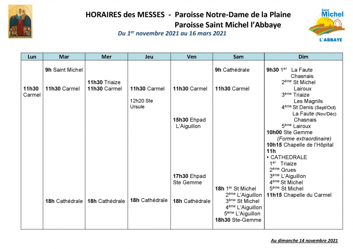 HORAIRES MESSES- Luçon_St michel au 1 septembre- Année 2021.jpg