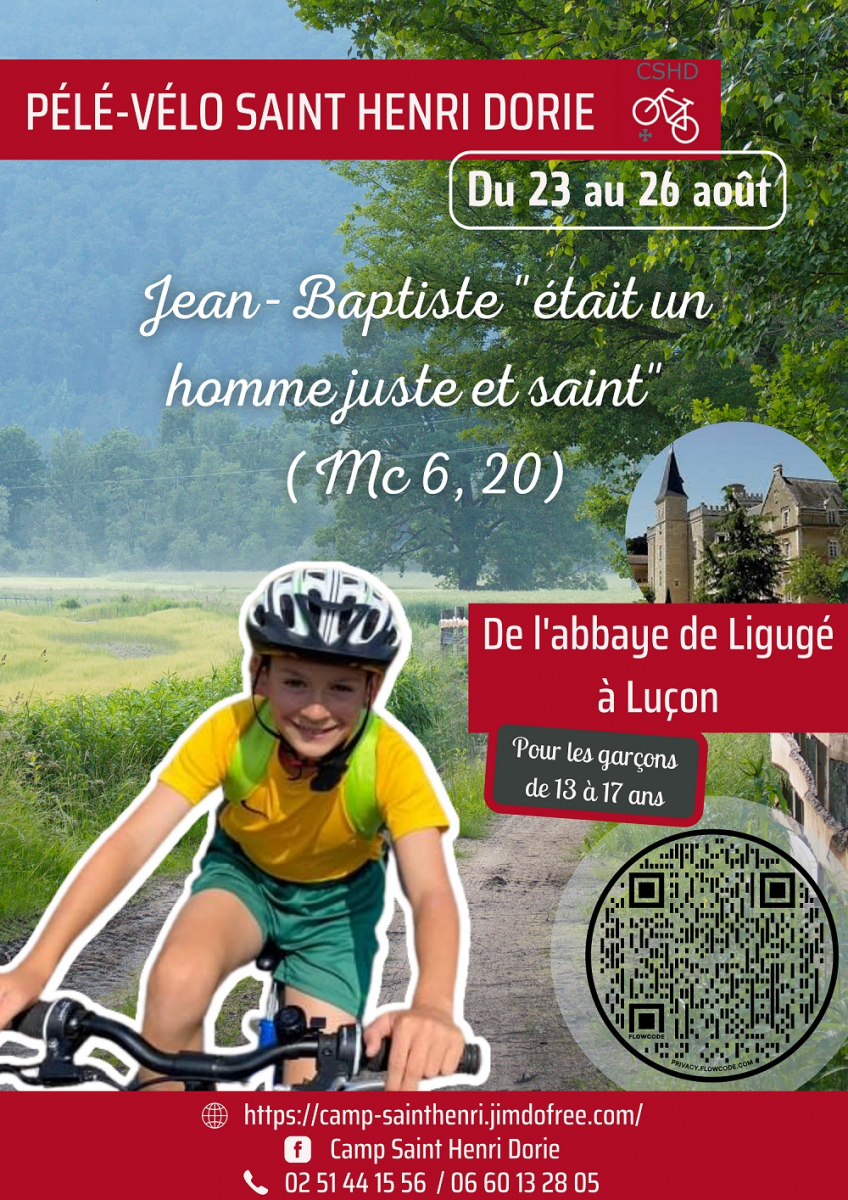 Inscriptions pour le camp vélo Saint Henri Dorie