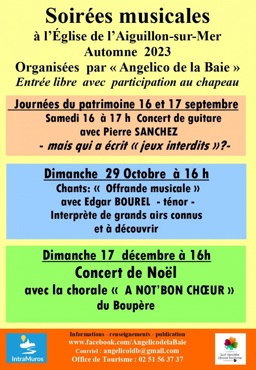 Programme d'automne à l'Aiguillon