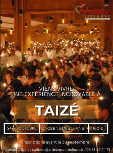 Pèlerinage à TAIZE  du 24 au 28 octobre