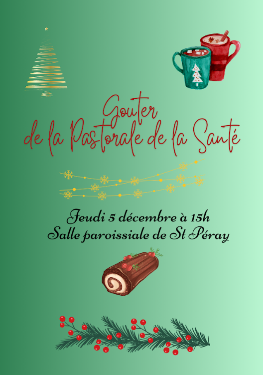 Goûter de Noël de la pastorale de la santé le 5 décembre à Saint Peray