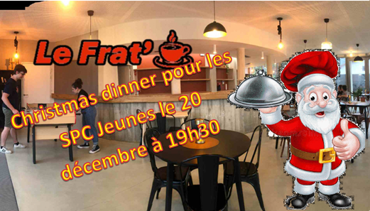 Christmas dinner au Frat' le 20 décembre !