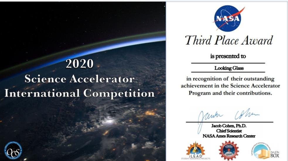 מקום השלישי בתחרות הבינלאומית ליזמות חלל 