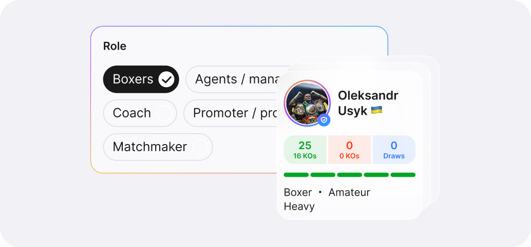 Find sparring partners and opponents with ease