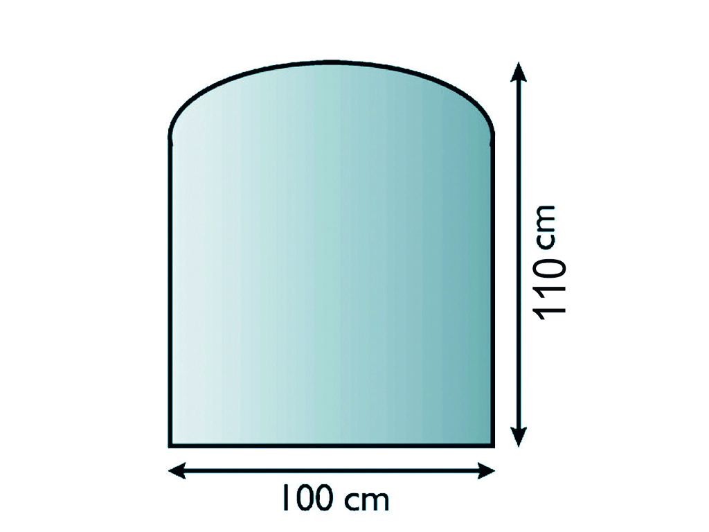 Glasplatte für Einzelöfen 100 x 110 cm