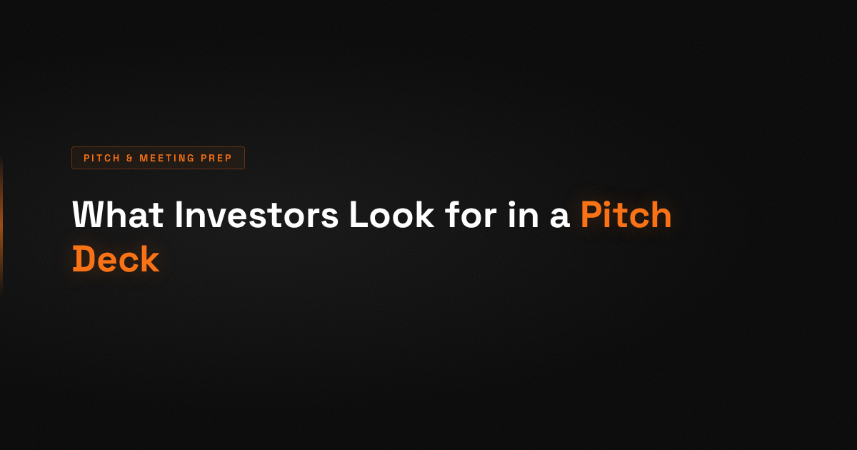 What Investors Look for in a Pitch Deck (2026): Slide by Slide