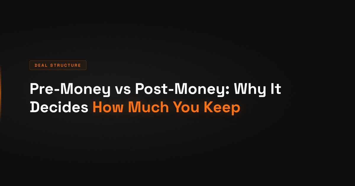 Pre-Money vs Post-Money Valuation: What Founders Actually Sign in 2026