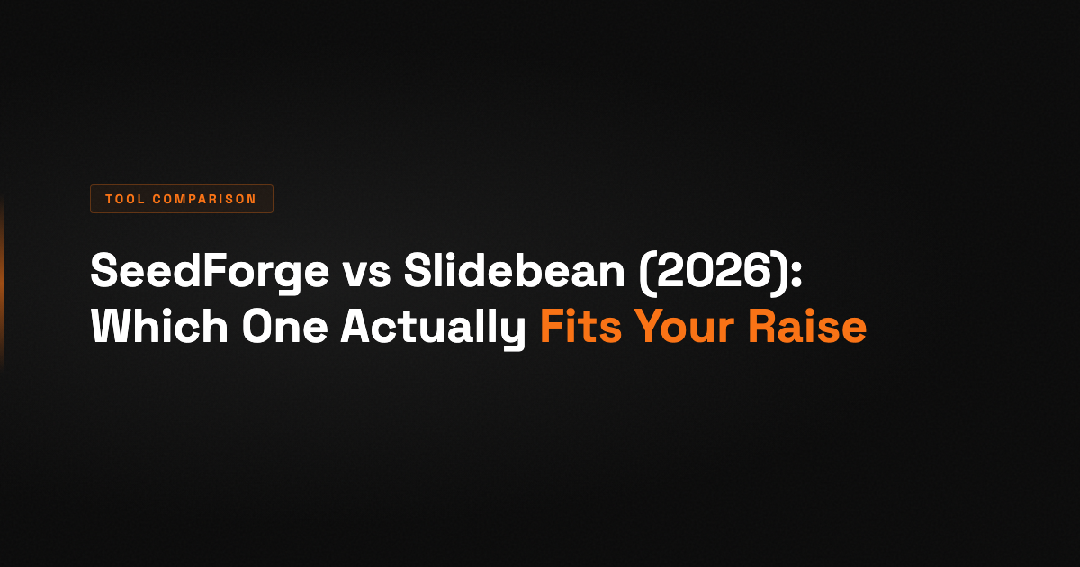 SeedForge vs Slidebean (2026): Which One Actually Fits Your Raise