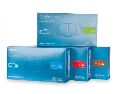 nitrylex classic blue Produktbilder aufeinander gestapelt