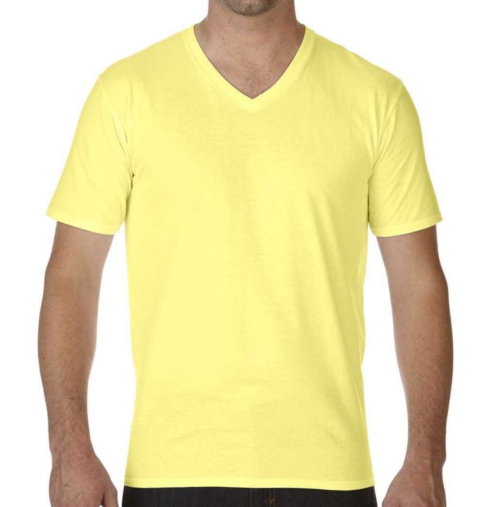 Tričko GI41V00 Premium 183gsm V-Neck - CORNSILK L 132