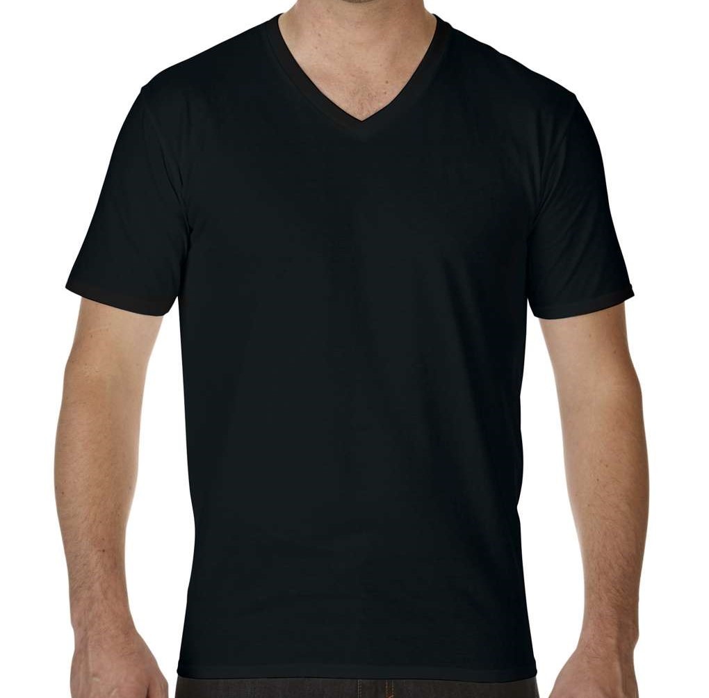 Tričko GI41V00 Premium 183gsm V-Neck - BLACK L 137