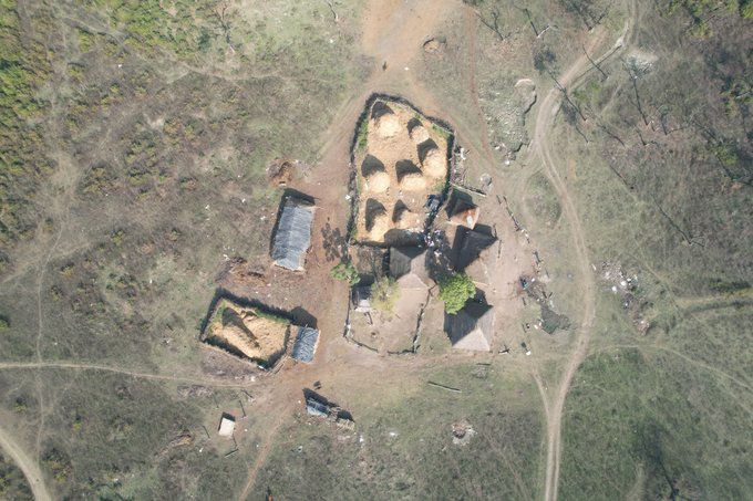 Aerial View of a Van Gujjar Settlement