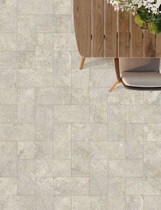 Stone effect tiles for outdoor floors